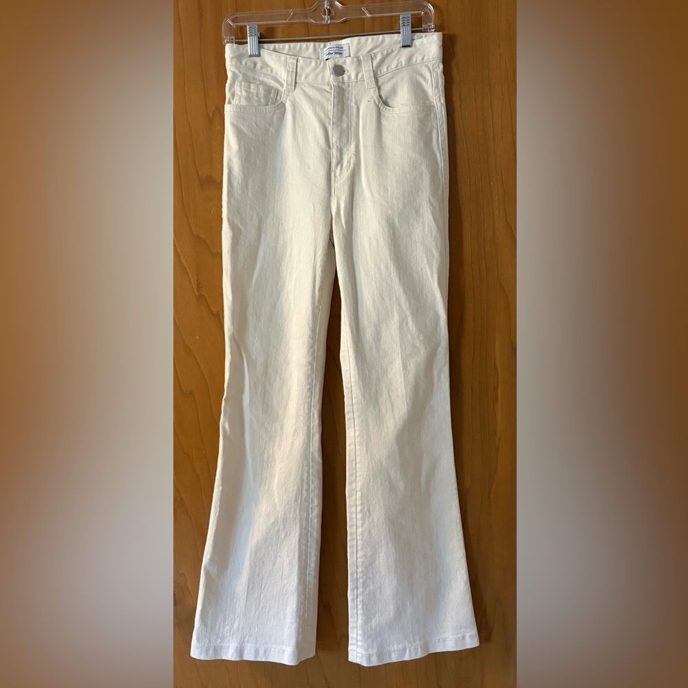 & Other Stories Flare cream Wide Leg Jeans